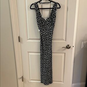 Navy and White Floral Reformation Women's Dress